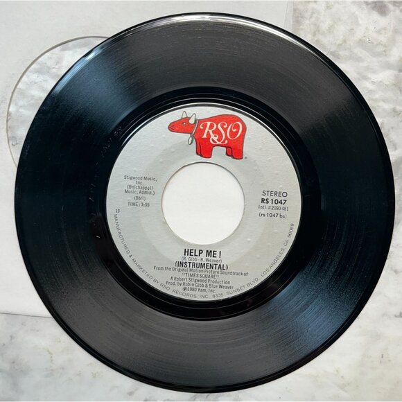 Marcy Levy & Robin Gibb Help Me! / Instrumental 45 Pop Record RSO 1047 1980 - Picture 6 of 6